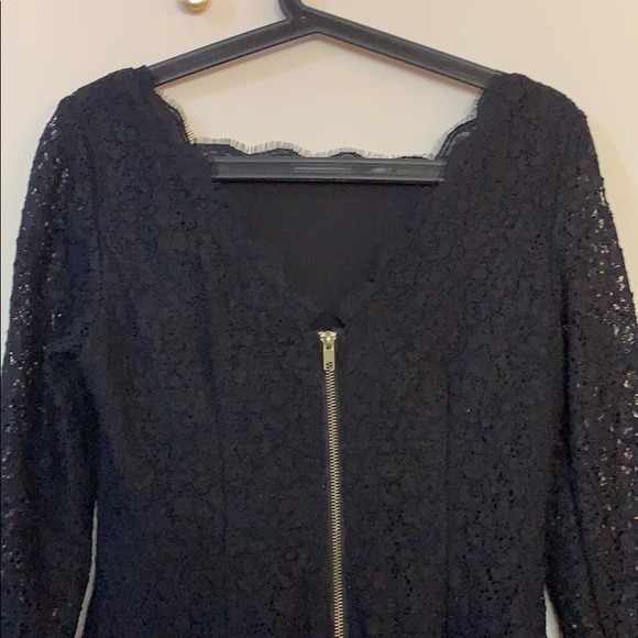 Adrianna Papell Lace Dress with 3/4 sleeve - Picture 5 of 6